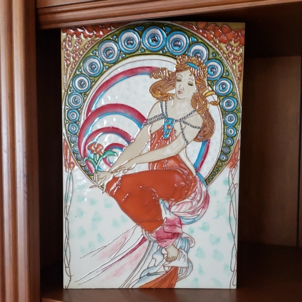 Ceramic tile Art Nouveau 8×12 🆕️
